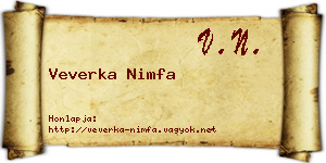 Veverka Nimfa névjegykártya